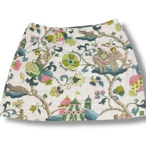 B The Collection Circus Elephant Monkey Print Cotton Skirt Preppy Novelty Sz 14